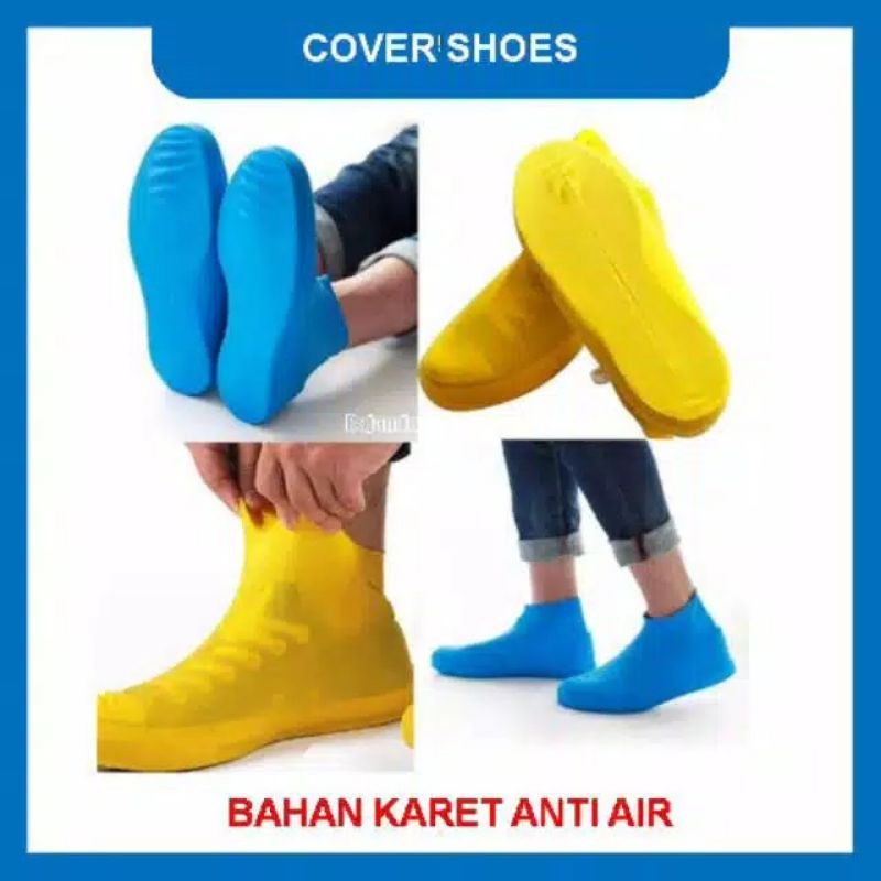 Jas Ujan Sepatu Jas Hujan Sepatu Pelindung Sepatu Anti Air Dari Silikon Cover Shoes Silicone