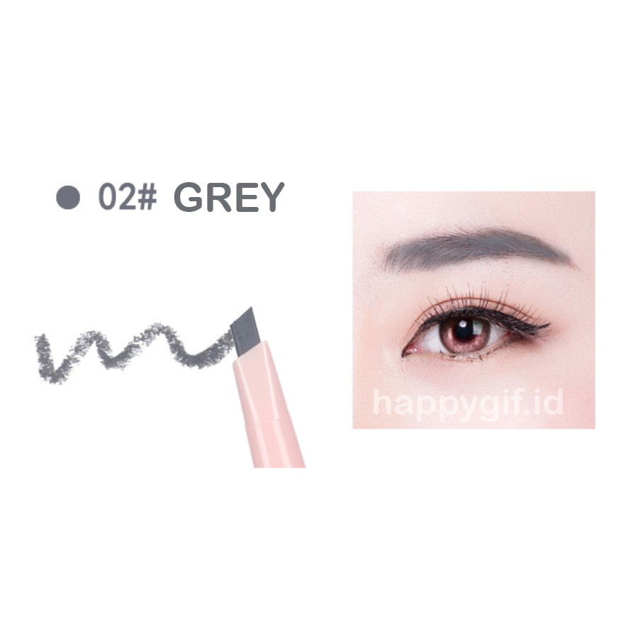 LAMEILA Pensil Alis Original Eyebrow 2 in 1 Kepala Ganda Pink Sakura