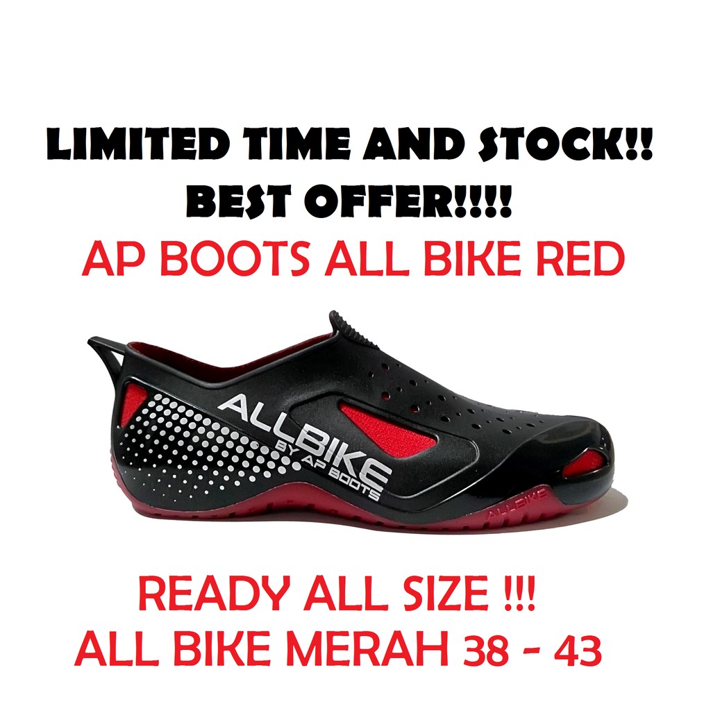 (TURUN HARGA SMUA VARIAN!!) AP BOOTS ALLBIKE ALL BIKE MERAH HIJAU OREN ALL SIZE