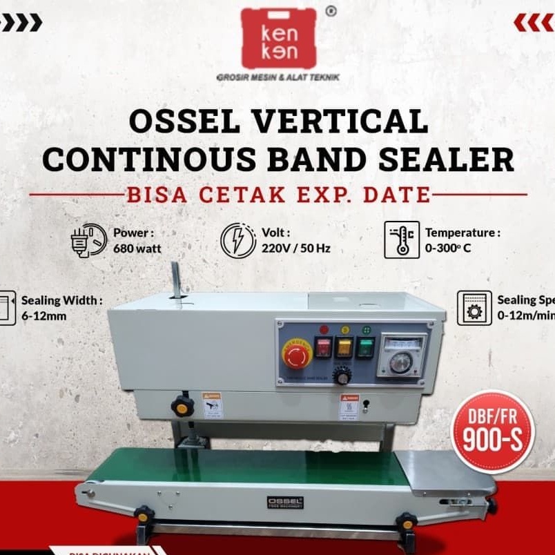 OSSEL Mesin Sealer Vertical Continous Sealer DBF/FR 900S Ossel Alat Pres Kemasan Cair OSSEL