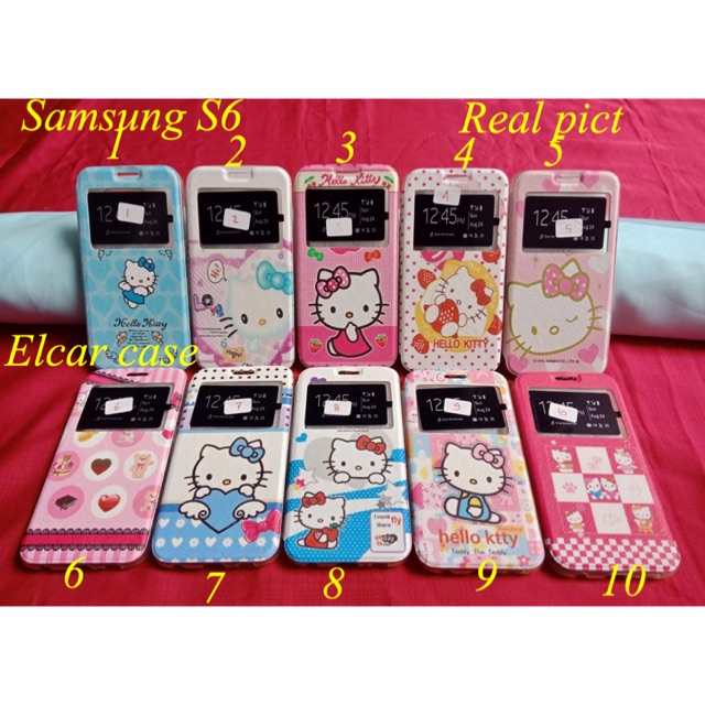 Flip cover case dompet motif karakter disney samsung galaxy s6 flat samsung s6 biasa g9200 s920