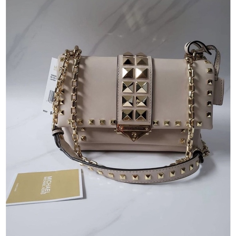 preloved tas mk cece medium stud soft pink