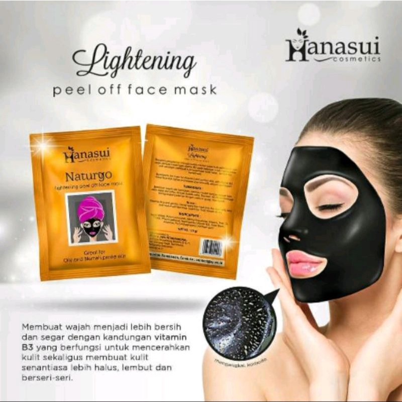 Naturgo Hanasui Lightening Peel Off Face Mask Gold Anti Aging