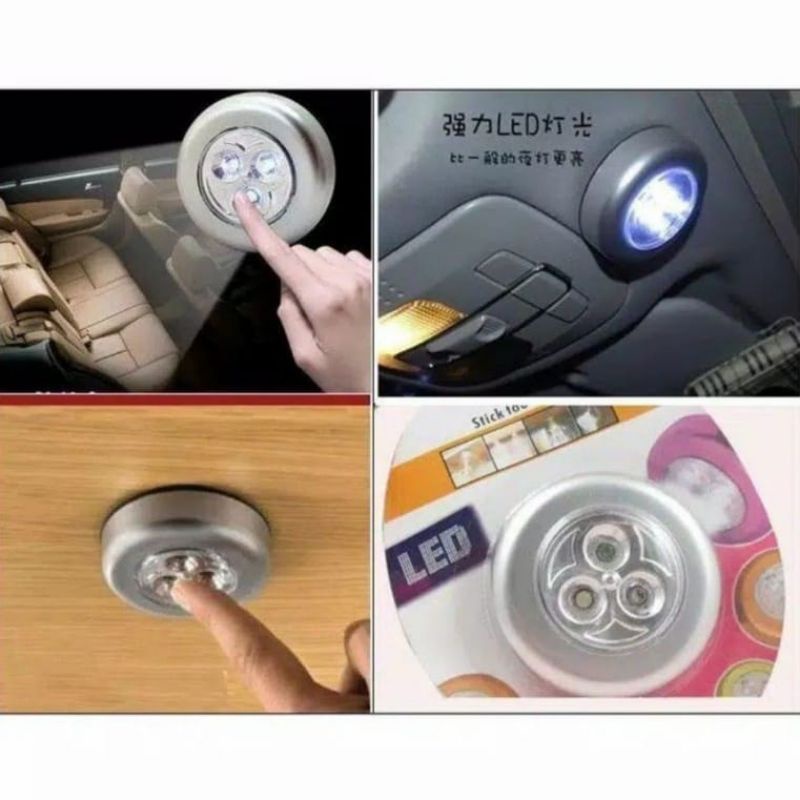 Medan Termurah Lampu tidur Stick N Click 3 LED Lampu LED Emergency Stick Touch Lamp