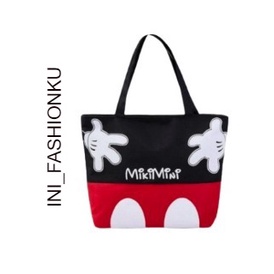 TAS TOTEBAG WANITA KEKINIAN - MOTIF MICKYMINI MODEREN LUCU BISA COD