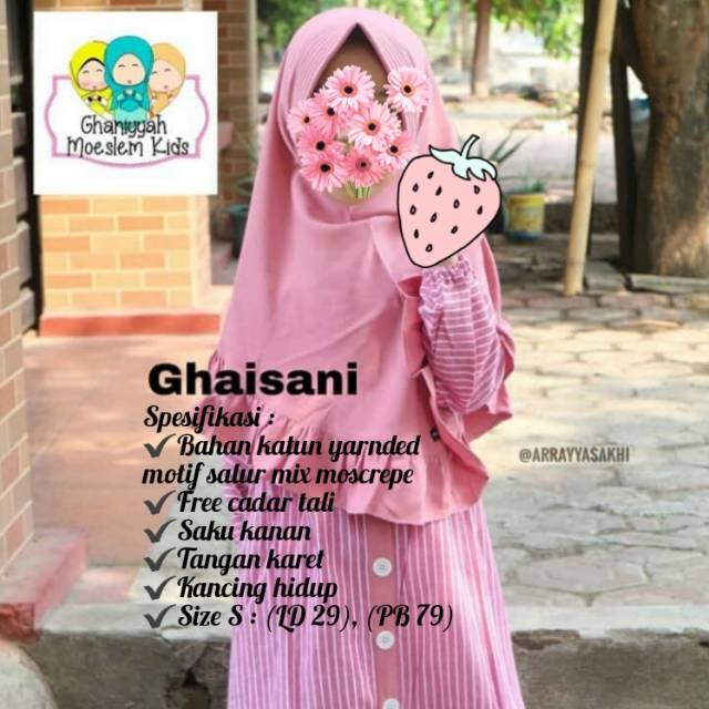 Gamis Ghaisani S original by Ghaniyyah Moeslem Kids | Norange Store