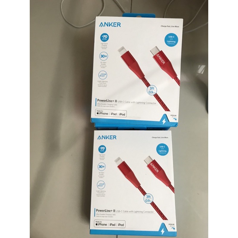 anker powerline+ II type C to lightning 3ft/90cm