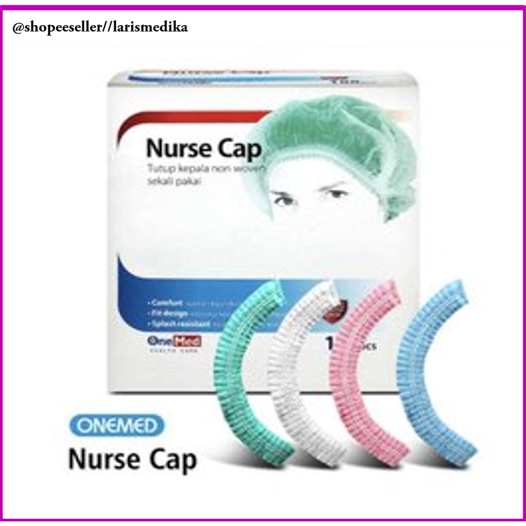 Nurse Cap Merk ONEMED WARNA HIJAU isi 100pcs NURSE CAP ONEMED ISI 100 PCS / NURSE CUP ONEMED / HAIR NET ONEMED / HAIR NET / PENUTUP KEPALA '100 NURSE CAP ONEMED ISI 100 PCS / NURSE CUP ONEMED / HAIR NET