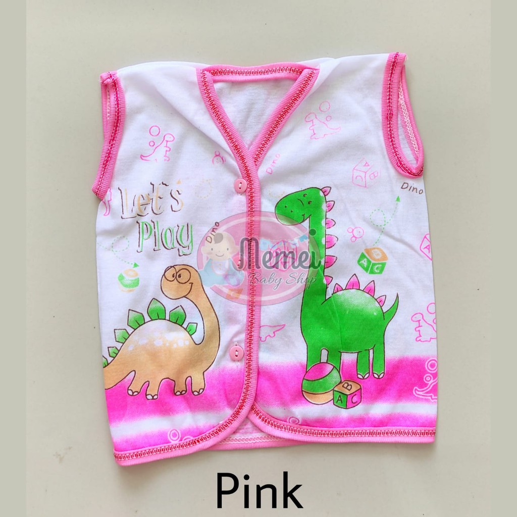 1 LUSIN (12 pcs) Baju bayi tanpa lengan KATUN harga GROSIR