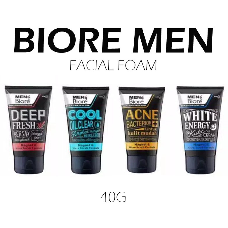 BIORE MEN DOUBLE SCRUB FACIAL FOAM