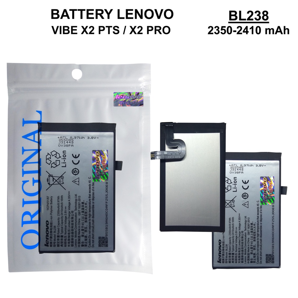 BATTERY LENOVO BL238 X2 PRO BATERAI LENOVO VIBE X2 PTS ORIGINAL