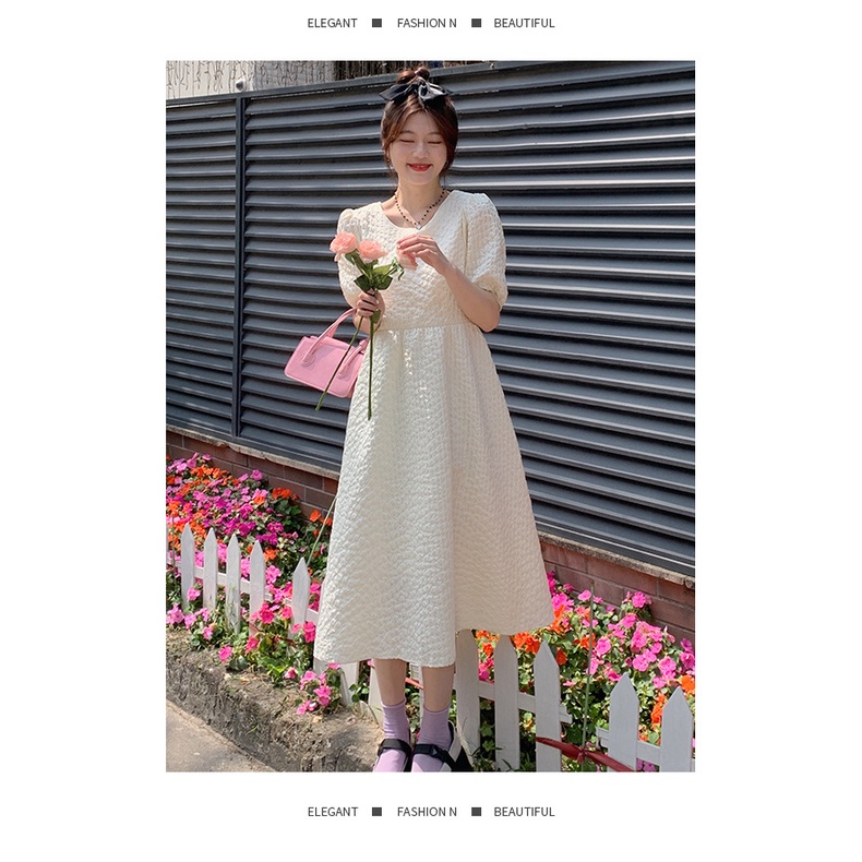 LADYSHOP [COD] D204 POLYSTER BUBBLY SUMMBER DRESS