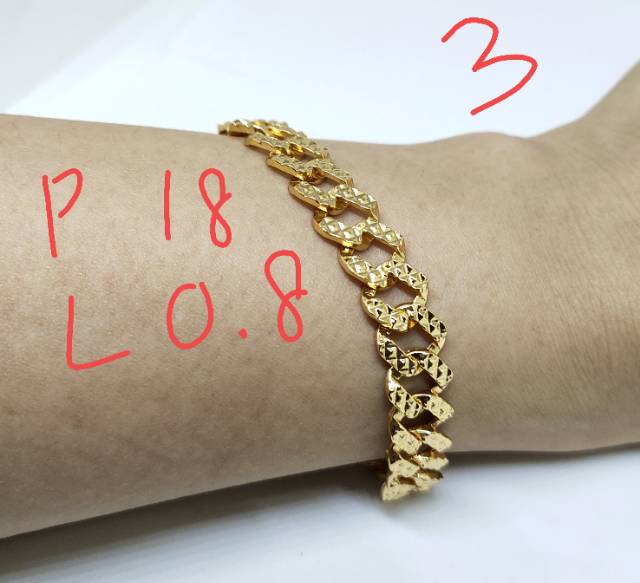 Fifi Fashion Gelang Gold Sisik Naga Tangan Titanium Xuping ASLI Antikarat Antialergi 19#