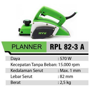 RYU Planner RPL 82-3A Mesin Serut / Mesin Ketam Serut Planner Kayu Tekiro
