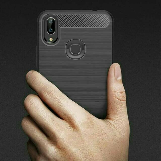 Vivo Y91 Y95 SoftCase Carbon Rugged Fiber Hybird Casing Cover Vivo Y91 Y95 Soft Case