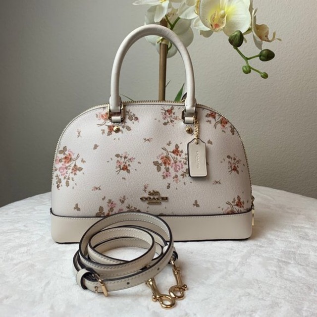 Tas coach mini sierra chalk multi rose bouquet original authentic bag