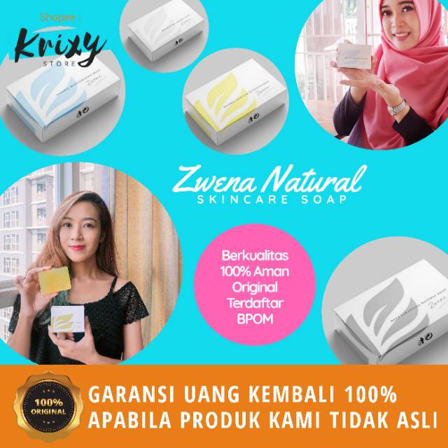 ZWENA NATURAL SOAP 4 Varian Brightening/Deep Clean/Sensitive Skin/Moisturizing