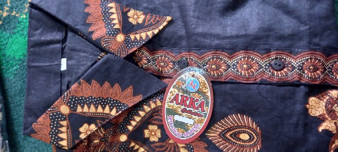 Promo 20.20 Bswart Batik Hrb026 Kenongo Padi Pekalongan M L Xl Batik Pria Murah Modern Grosir