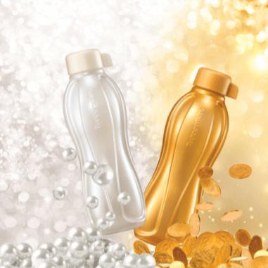 Botol Minum dan Tempat Makan Tupperware 500ml Limited Edition - Putih