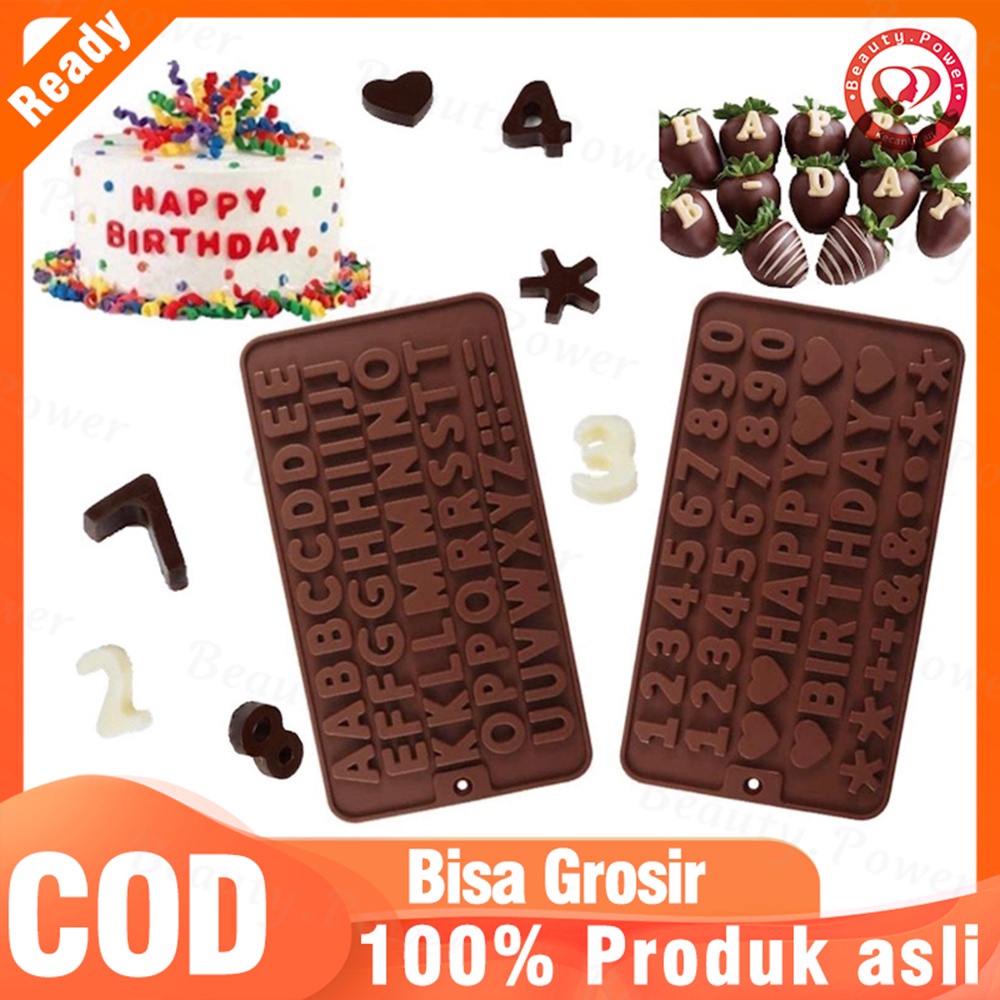 Alphabet Silikon Bentuk Huruf Epoxy abc angka number cetakan Cetakan 3D DIY silicone chocolate mold silikon coklat  cetakan fondant alat dekorasi clay sabun chef