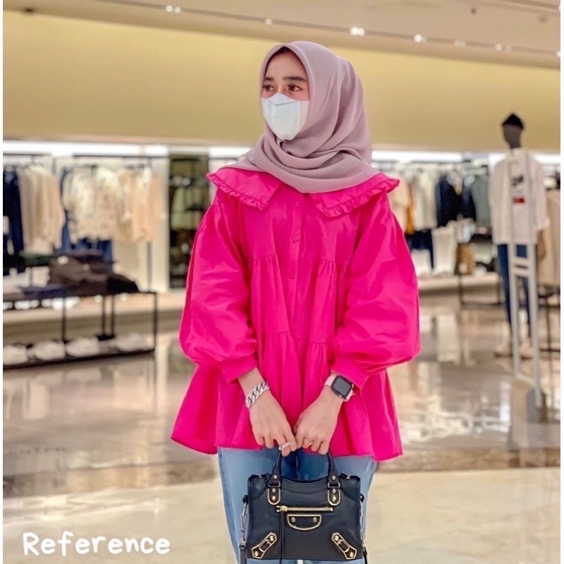 KEMEJA KATUN REMPEL SUSUN // AUDREY KEMEJA KERAH LAYER