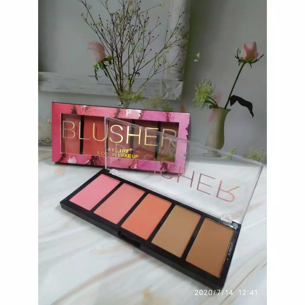 (CYBER) COD TERBARU BLUSHER 5 COLOR MAKE UP ANYLADY COLOUR NUDE