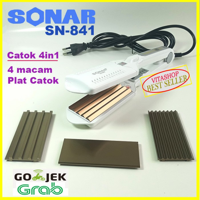 catok rambut sonar sn-841 catokan multifungsi 4in1