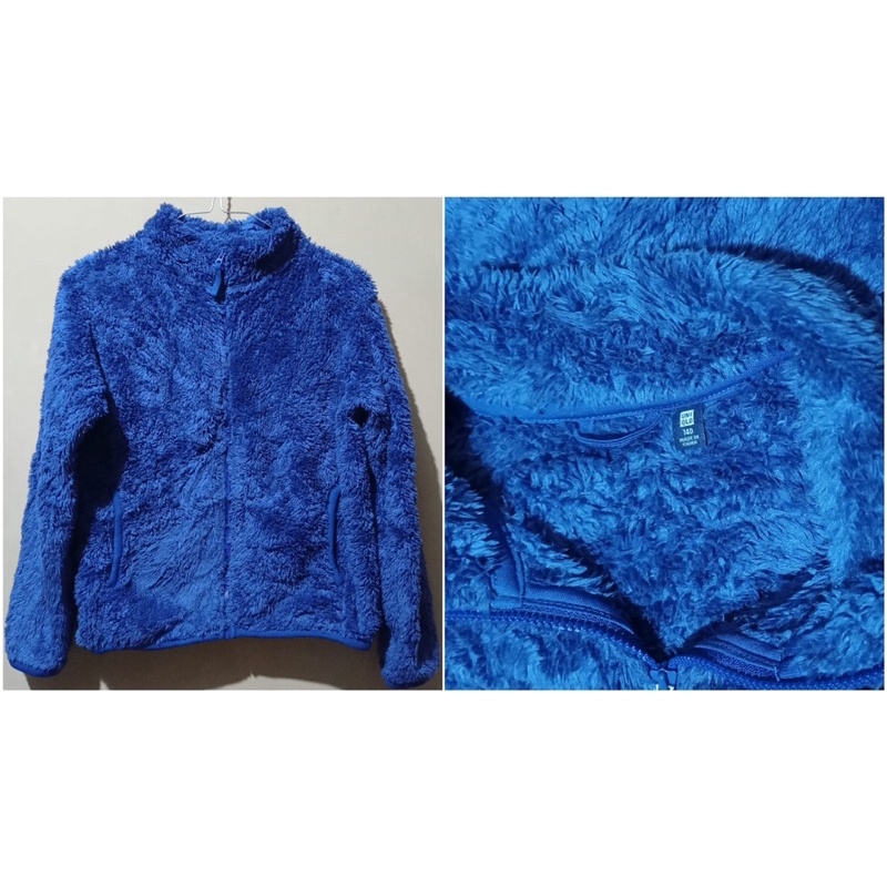 JAKET BULU ANAK BRANDED UNIQLO SIZE 140