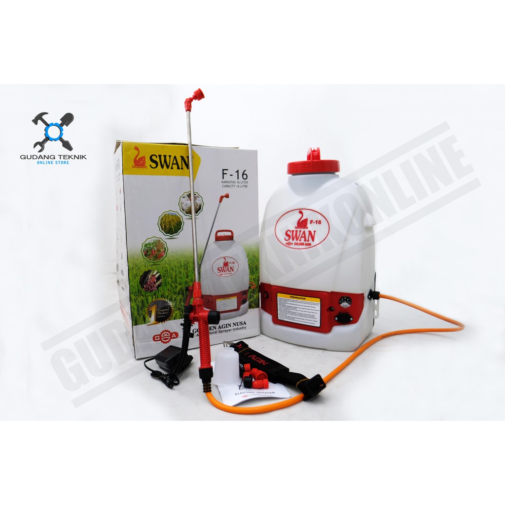 Sprayer Hama Elektrik 16L SWAN F16 / Alat Semprot Semprotan Obat Hama Elektrik 16 Liter F 16 F-16 SWAN