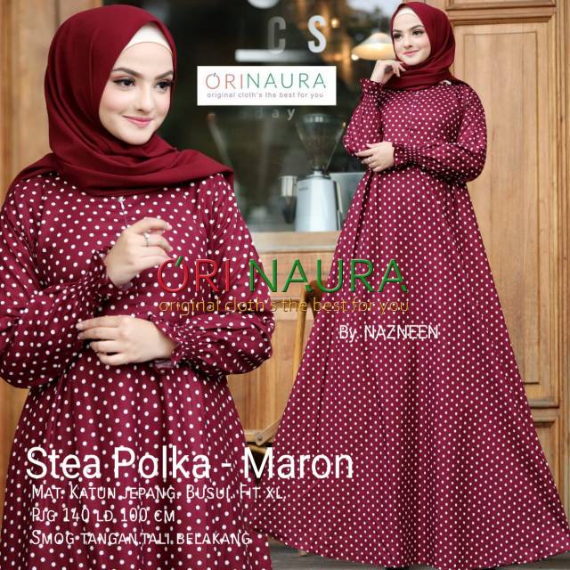 20 Koleski Terbaru Gamis  Ori  Naura  Terbaru Di Shopee 