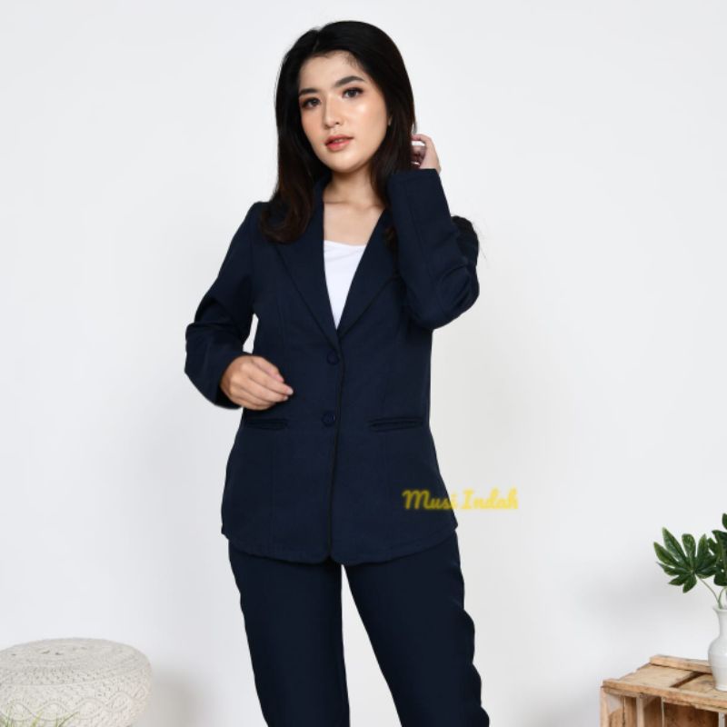 Blazer Hitam Kerja Kantor Formal Wanita Jas Wanita Hitam Kerja