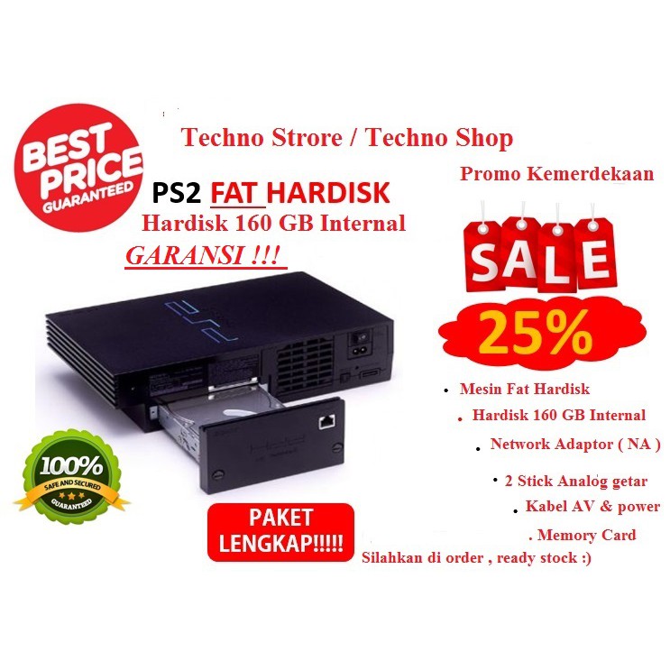 PS2 Fat multifungsi 160GB - PS 2 Fat hardisk160 GB