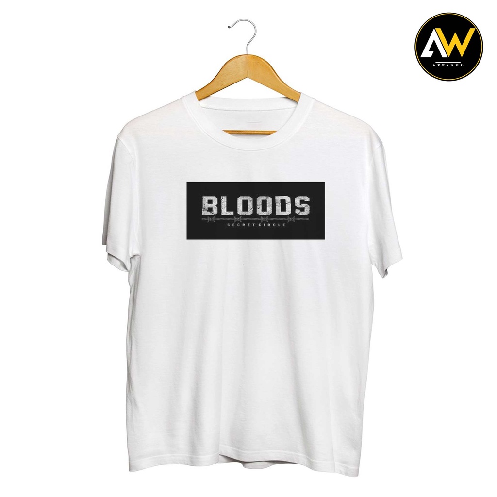 T-shirt Kaos Distro AW_Apparel Original  Baju Bloods Combad 30S/24S Premium /Kaos Distro Murah /T-Sh