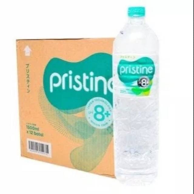 Pristine 8+ water 1500ml x 12botol - air minum pristine - air alkali AREA SURABAYA