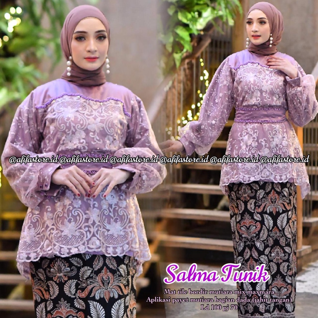 Setelan Kebaya Modern/ Kebaya Brukat Modern/ Setelan Kebaya dan Celana Panjang Terbatu/ Kebaya Murah