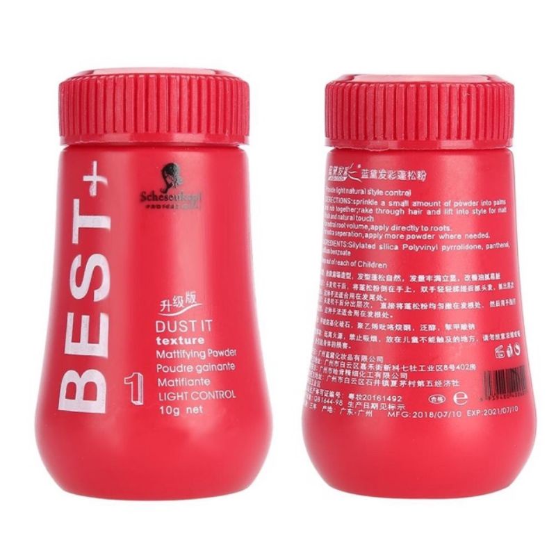 Best + Hair Powder Unisex 10ml / Bubuk Bedak Rambut Menambah Volume Rambut Tidak Lengket Anti Lepek Bebas Minyak / Bedak Untuk Rambut / Bedak Rambut Tabur / Best+ Dust It Hair Powder / Bedak Khusus Rambut / Bedak Rambut Anti Lepek Berminyak / Dry Shampoo