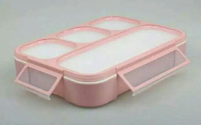 Yooyee Sekat 4 Besar Lunch Box Yooyee Sekat 4 Besar 578 + 5 Pcs Sponge Spone