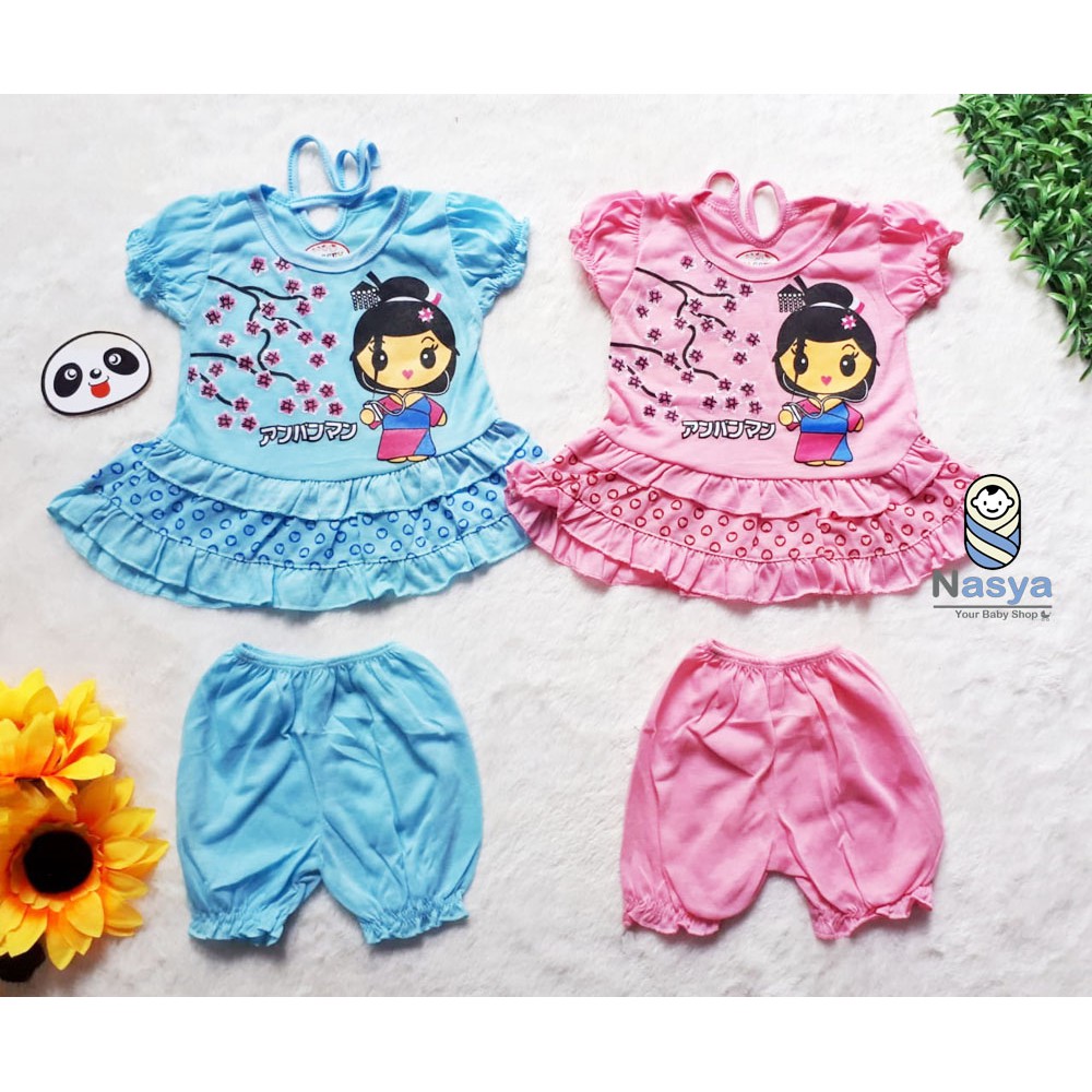 [N-080] Baju bayi Lengan Pendek / setelan baju bayi motif jepang MURAH