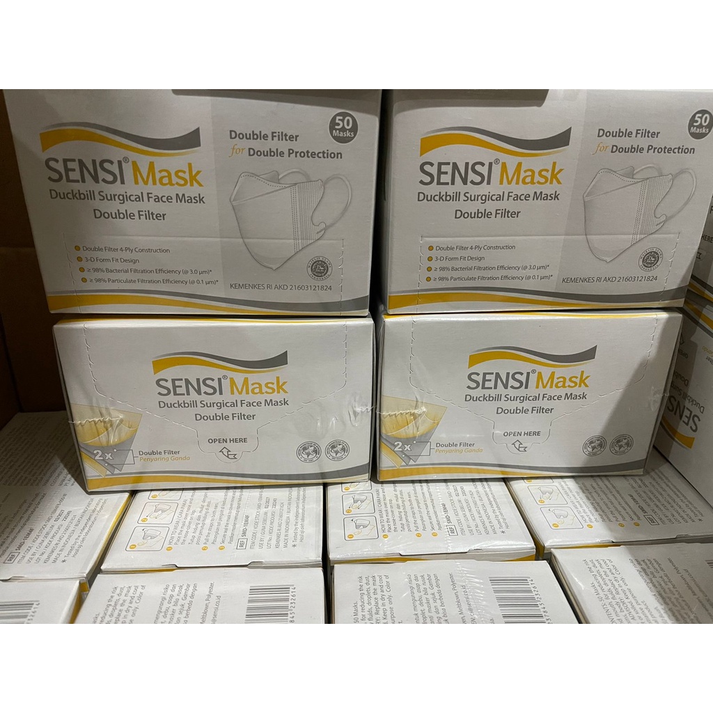 Masker Sensi Duckbill isi 50/box/Original/Berlogo Sensi