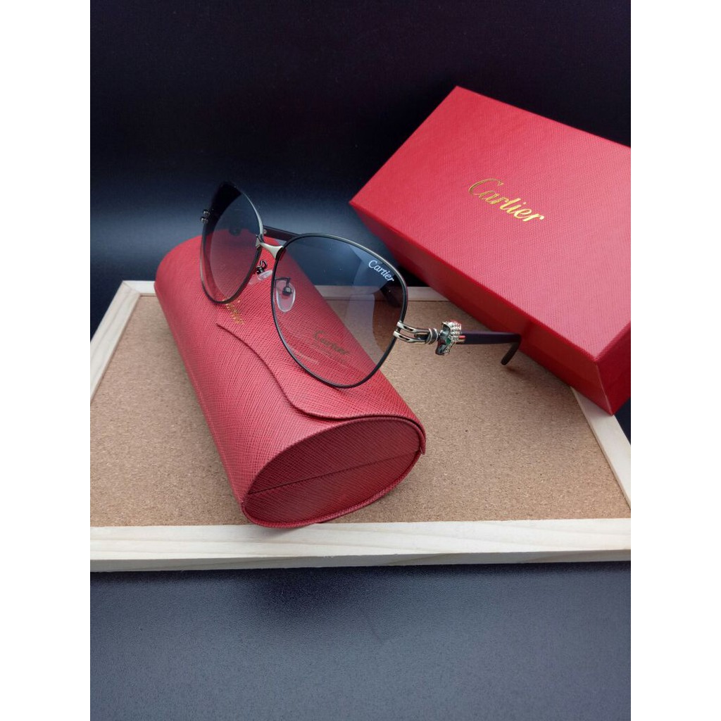 kacamata Sunglasses cewek Cartier fullset