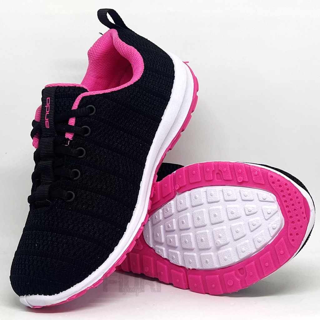 FIURI - ANDO ORIGINAL - REBECCA 33-40 HITAM PINK - SEPATU SNEAKERS SPORT KANVAS SOL KARET ANAK PEREMPUAN - SEPATU KETS FASHION TRENDY WANITA DEWASA - SEPATU OLAHRAGA LARI FITNES SENAM KERJA KULIAH BERTALI CEWEK MURAH PROMO DISKON BONUS KAOS KAKI