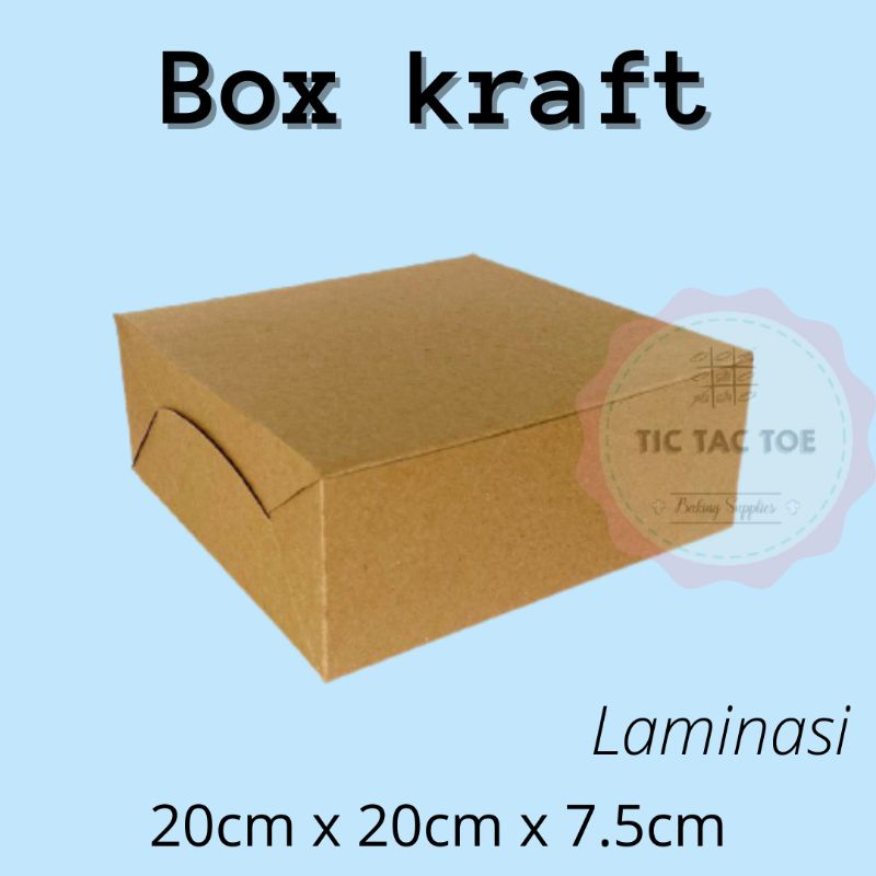 box coklat dos coklat kotak coklat box laminasi dos laminasi box coklat laminasi 20x20x7.5(isi10pcs)