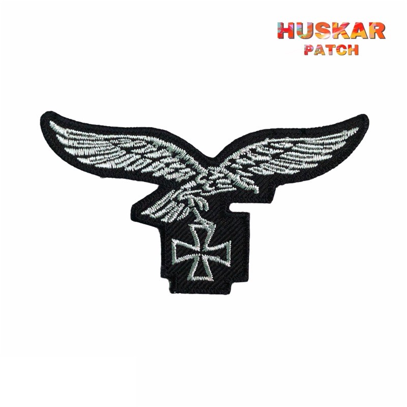 PATCH BORDIR EMBLEM BORDIR JAHIT NAZI EAGLE AKSESORIS FASHION EMBLEM KEREN COCOK BUAT JAKET TOPI TAS