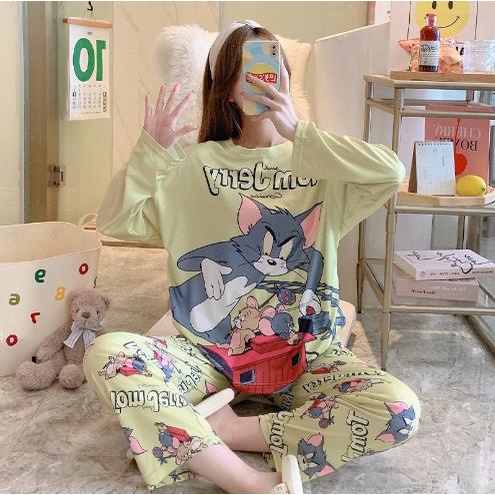 1087 SETELAN SET BAJU TIDUR PIYAMA KEKINIAN PP SPANDEK IMPORT FASHION WANITA KOREA ONE SET SETCEL BA