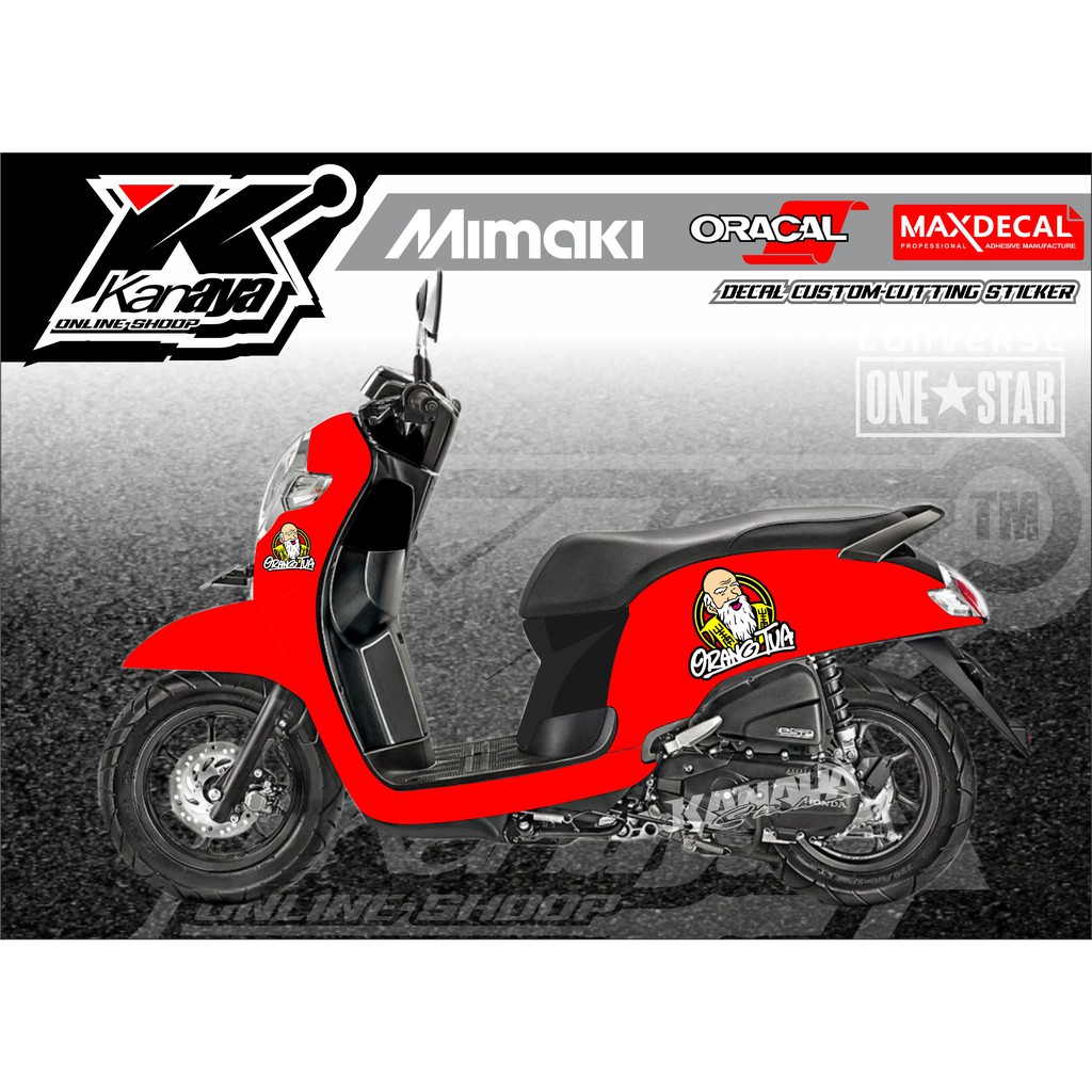Sticker Orang Tua Untuk Motor Scoopy Atau Vespa Kiri Kanan Shopee Indonesia
