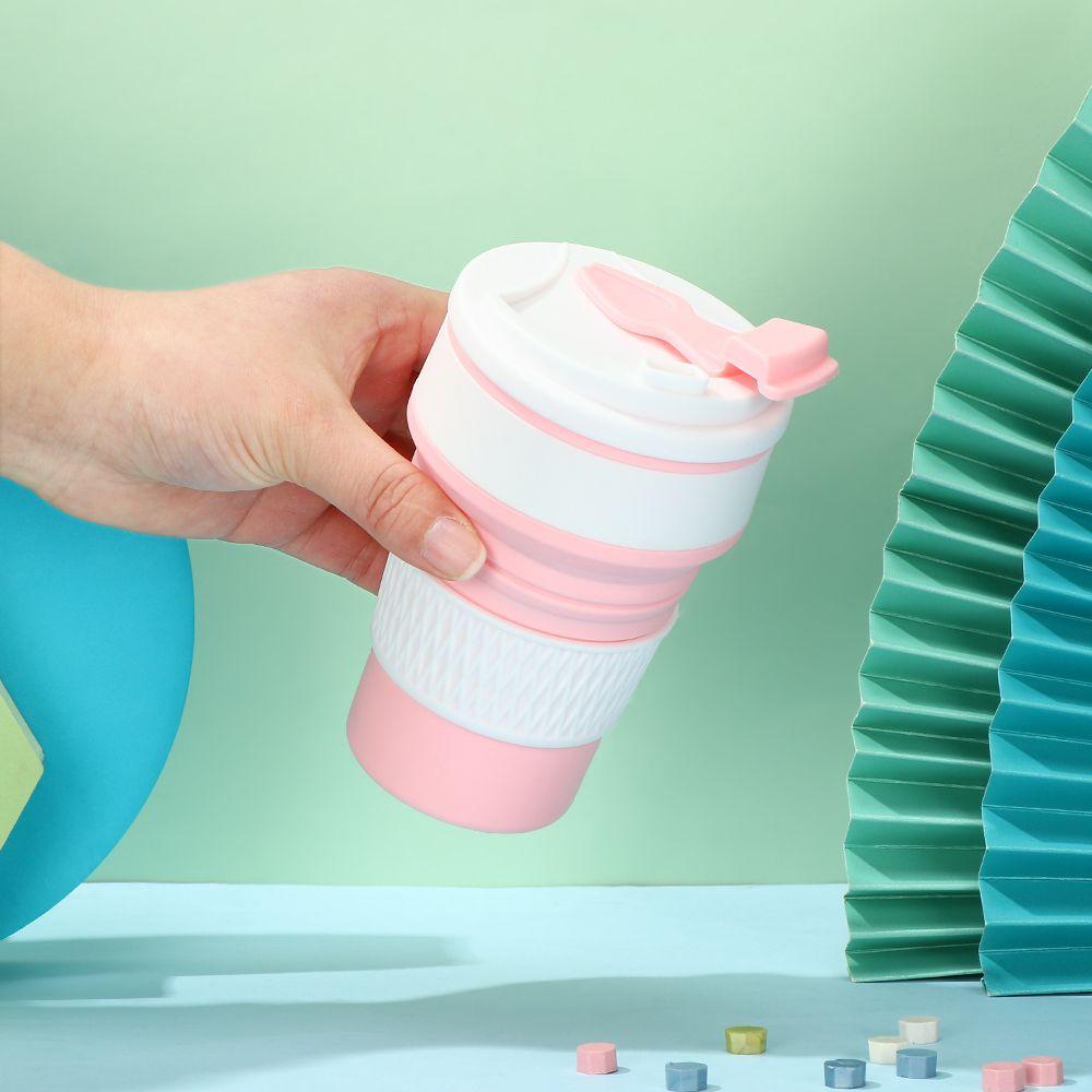 Solighter 350ML Collapsible Silicone Cup Food Grade Travel Camping Sport Botol Gelas Air Lipat