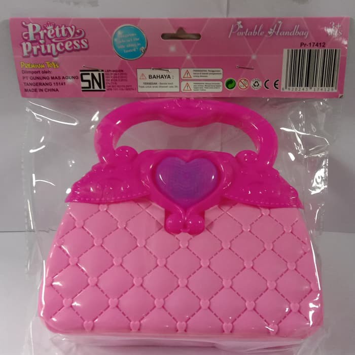 mainan tas pretty princess / mainan tas led set lengkapnya