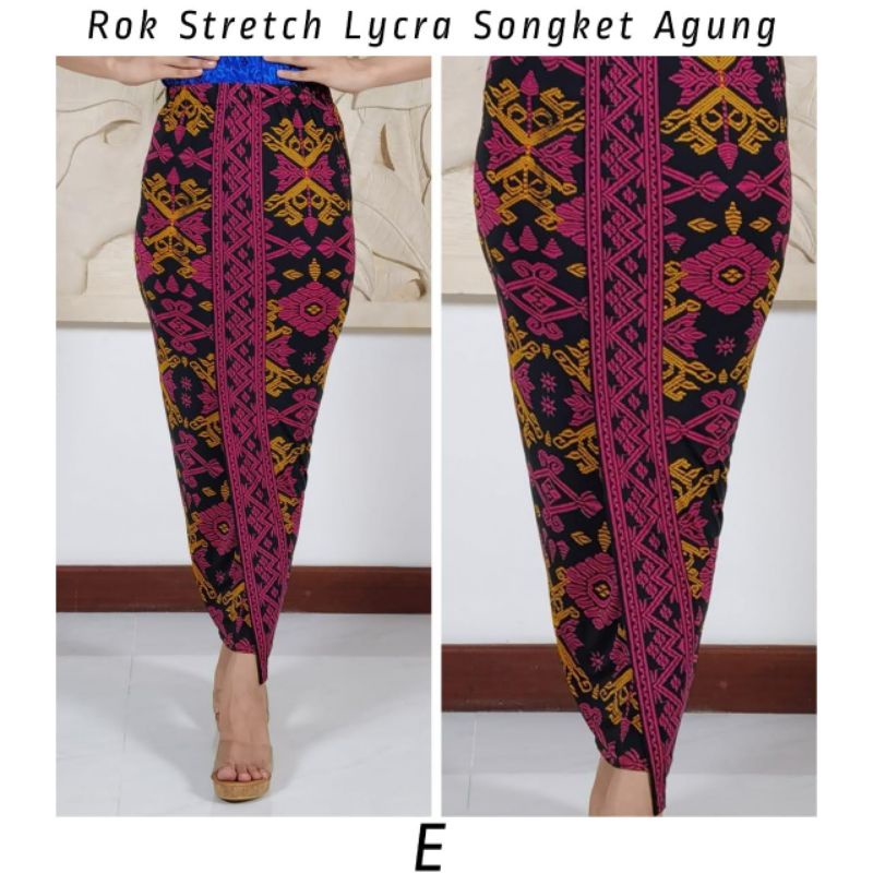 Rok Lycra Stretch Songket Agung