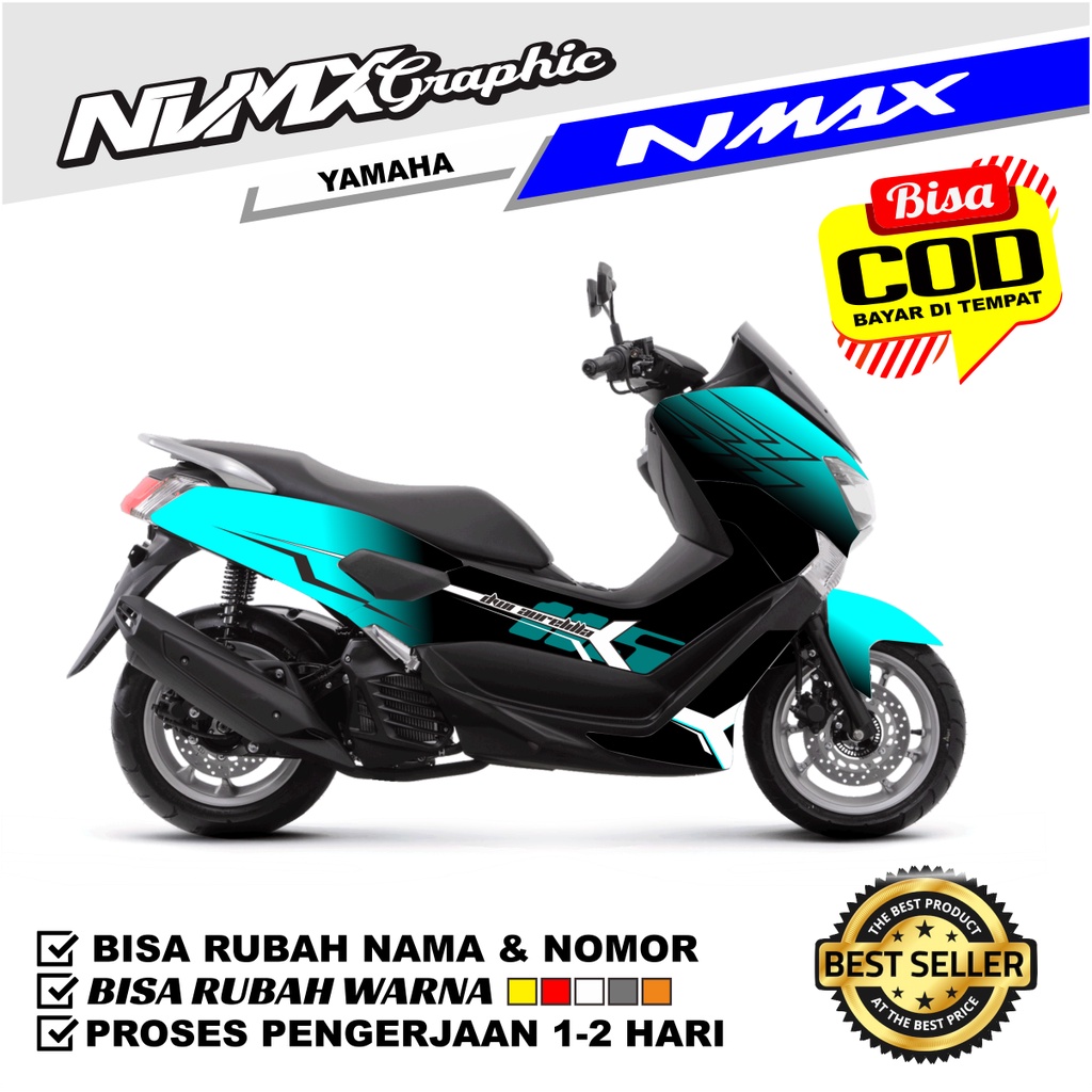 DECAL NMAX NEW SIMPLE/ NMAX OLD/NMAX NEW 2021/DECAL NMAX NEW HITAM