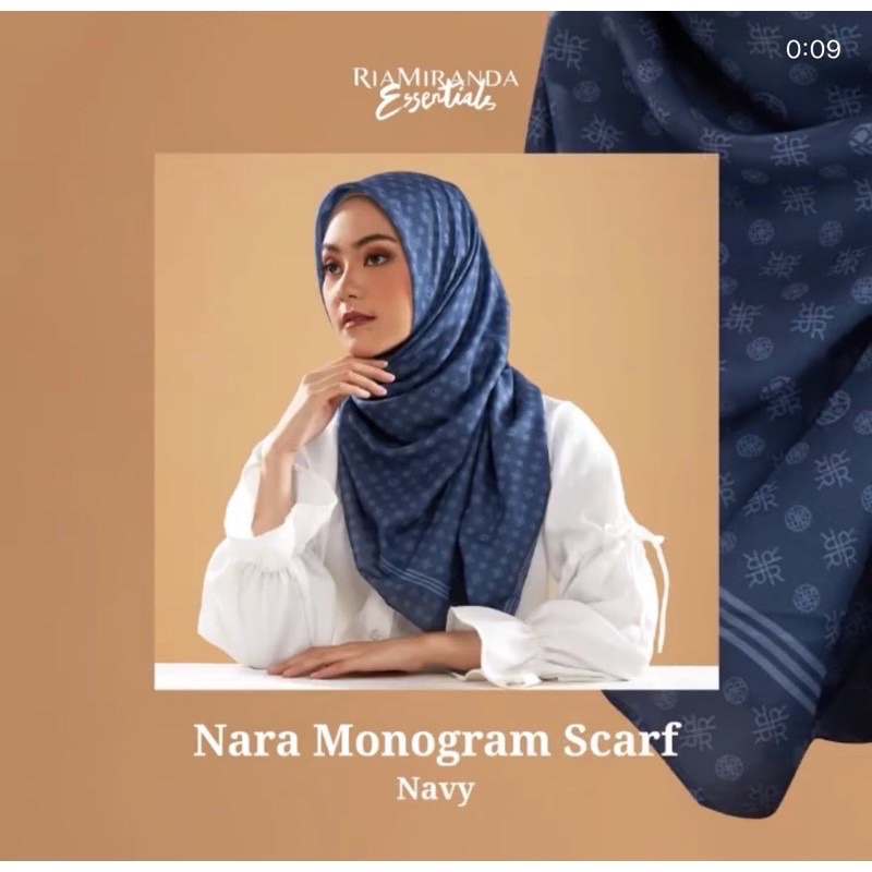 Nara scarf monogram ria miranda
